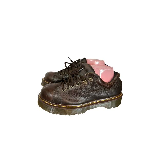 Vintage Y2K Chunky Dr Martens 8312 Size 8 Men's Gothic Brown Lace Up Oxfords - Picture 1 of 9